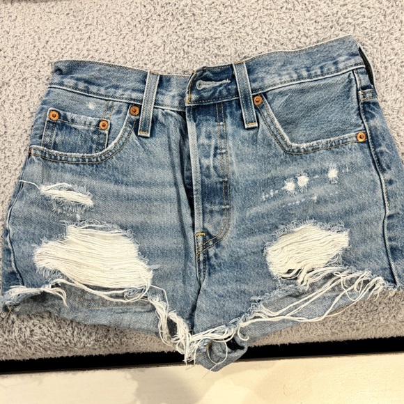 Levi's Pants - Levi's Blue Distressed Jean Shorts